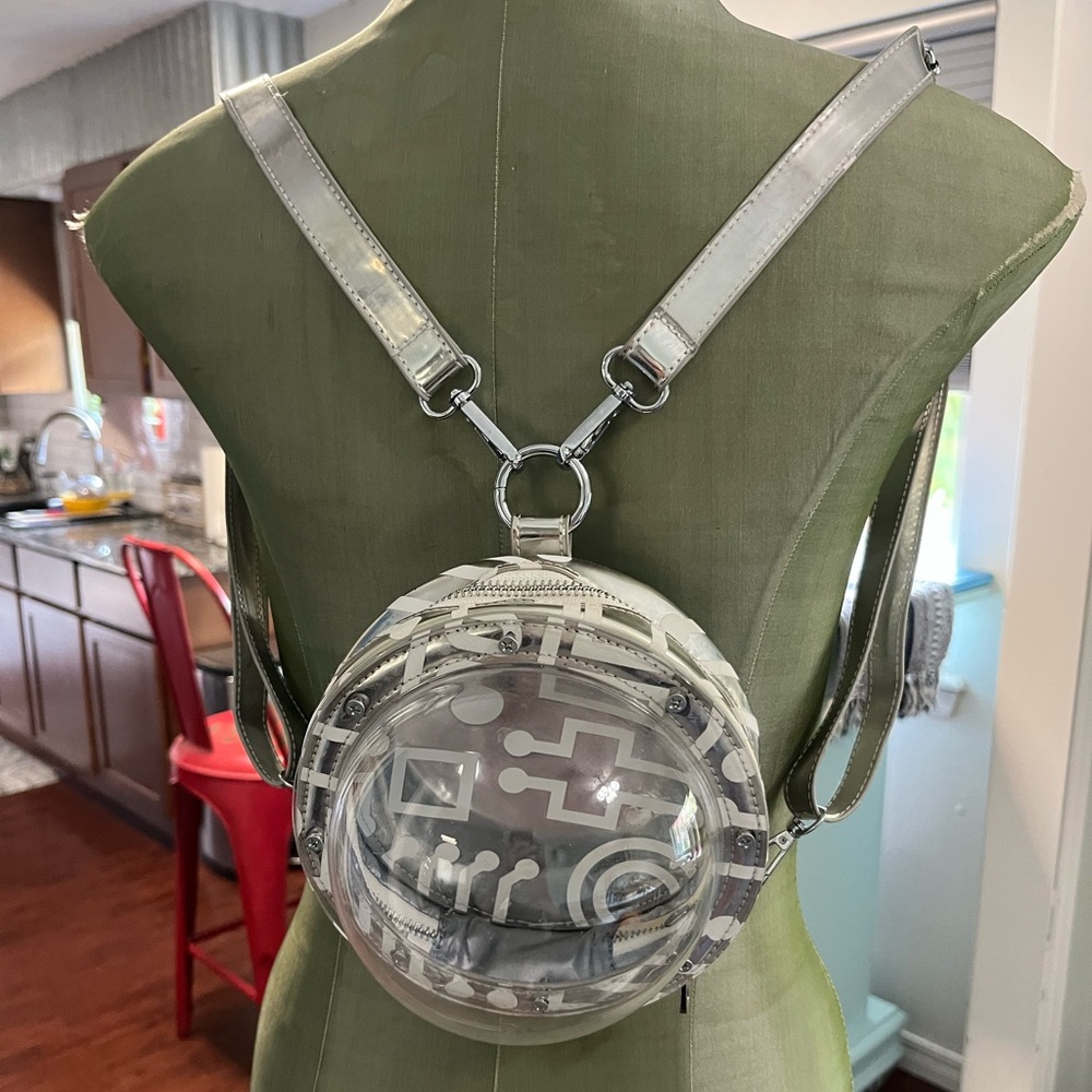 DOLLS KILL sphere metallic backpack